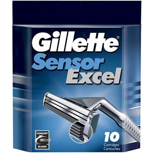 Сменные кассеты для бритья Gillette Sensor Excel 10 шт. (GS10S)