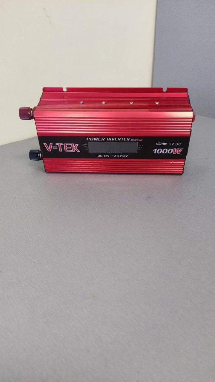 Инвертор автомобильный V-TEK SPI-1000W с LED экраном 12/220 В Красный (12516309) - фото 3 Инвертор автомобильный V-TEK SPI-1000W с LED экраном 12/220 В Красный (12516309) - фото 3