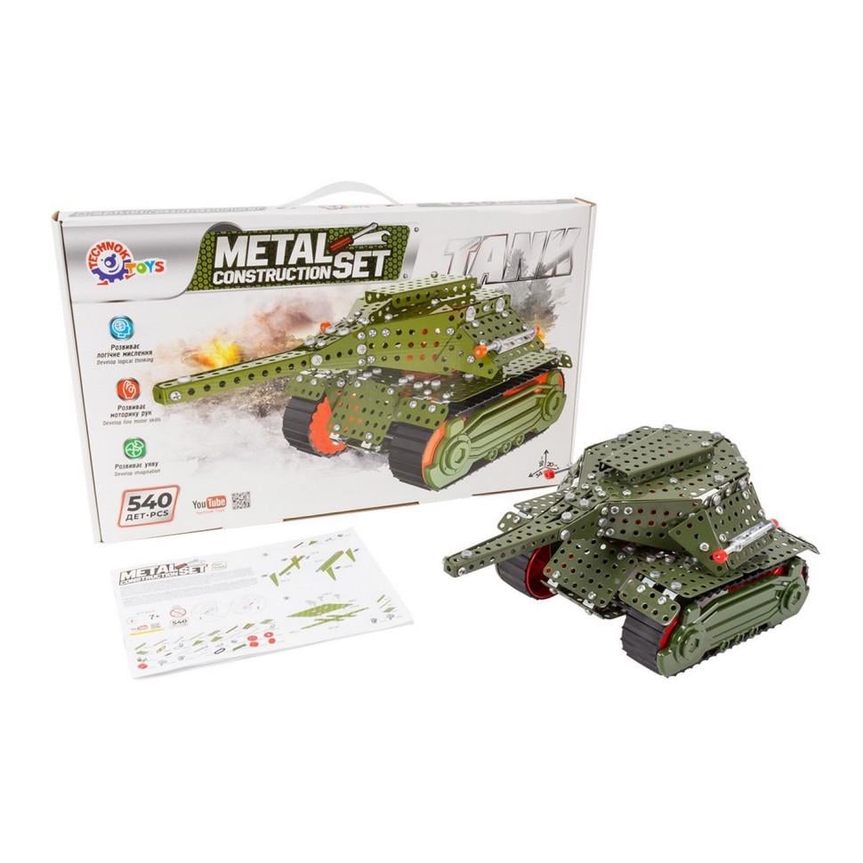Конструктор металлический Технок Танк 540 дет.