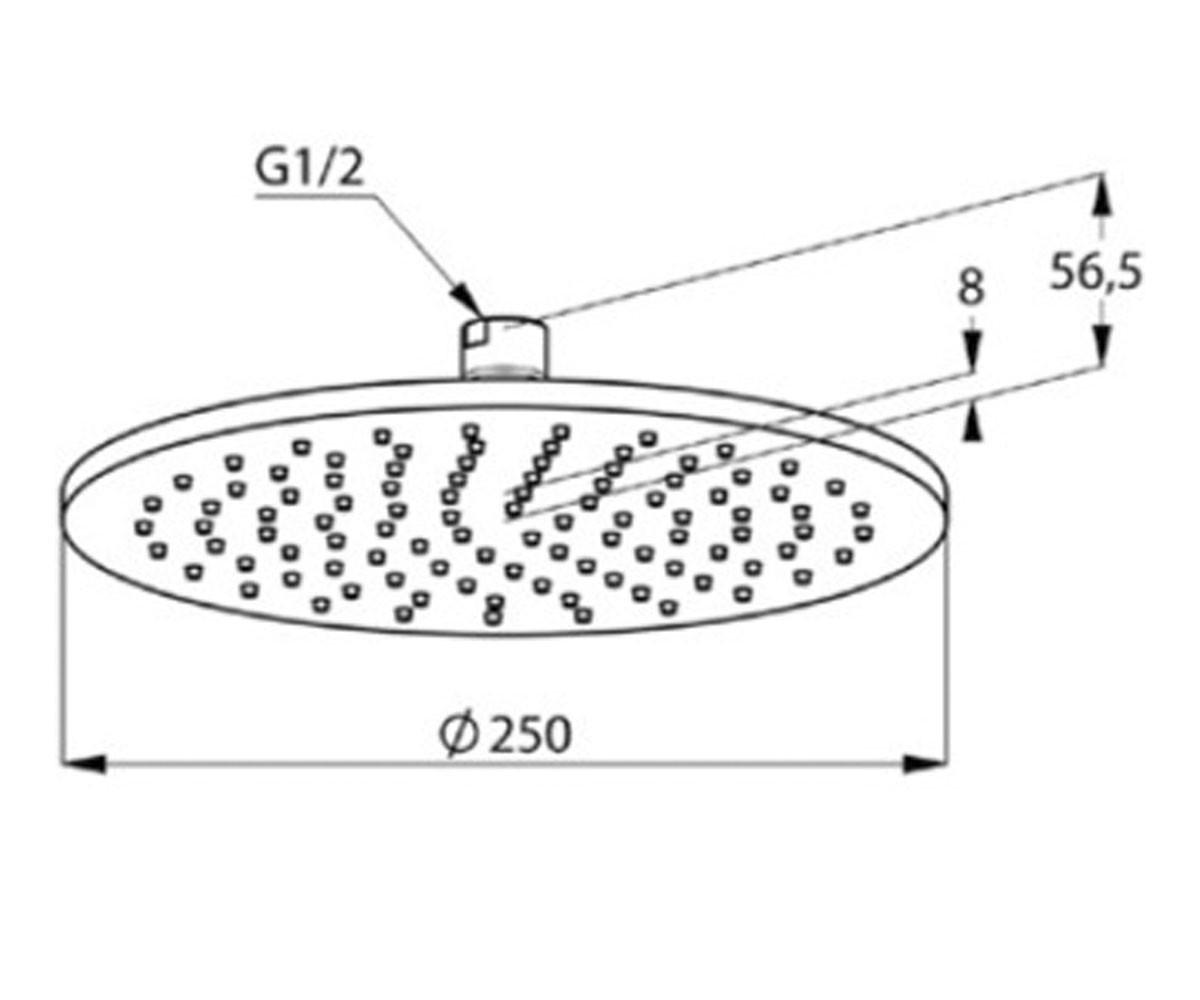 Душова головка 250 мм KLUDI A-QA 643259100 - фото 2