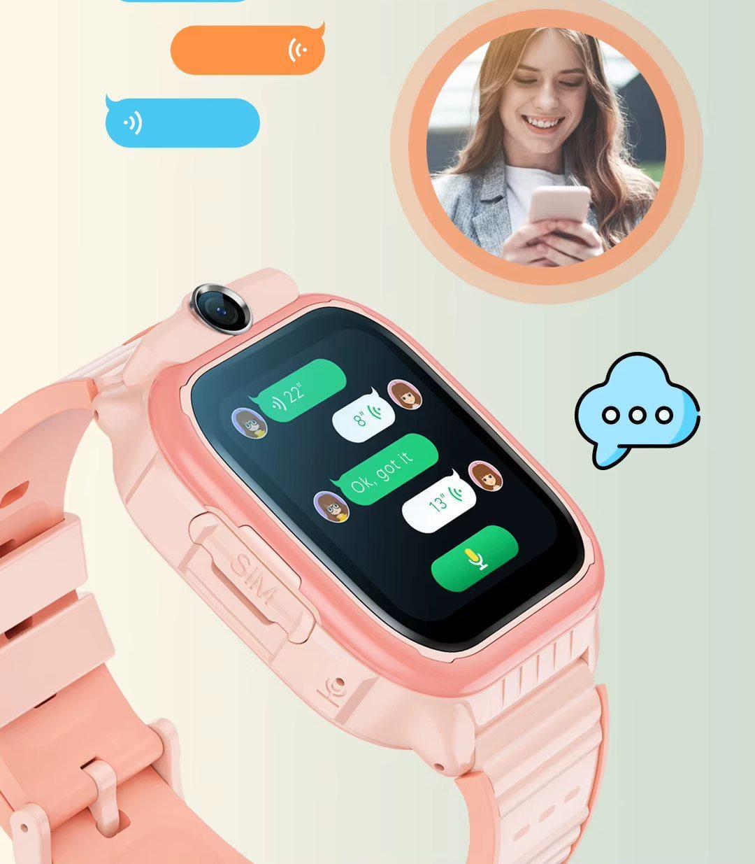 Смарт-часи дитячі Lemfo G83 з GPS/Wi-Fi/LBS/відеодзвінками/прослуховуванням/камерою/голосовим чатом/SOS/4G (2034924) - фото 8
