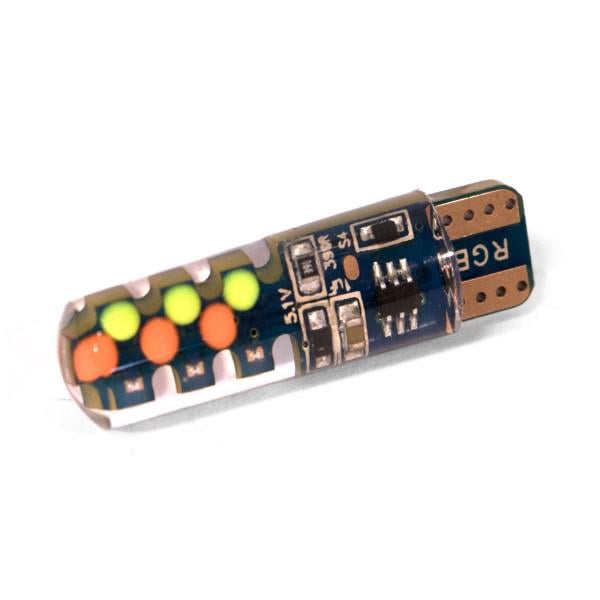 Автолампа світлодіодна StarLight T10 12 діодів 12 В СОВ друкована плата