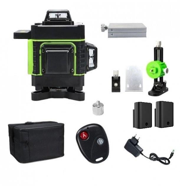 Лазерний рівень HiLDA 4D зелений промінь 16 ліній з індикатором заряду