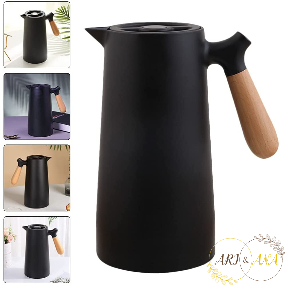 Термос-глечик Ari&Ana для гарячих та холодних напоїв 1 л Чорний (12637432) - фото 5