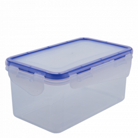 Контейнер для харчових продуктів Алеана прямокутний з затиском 1,5 л Прозорий/Темно-синій (УТ000012799) Контейнер для харчових продуктів Алеана прямокутний з затиском 1,5 л Прозорий/Темно-синій (УТ000012799)