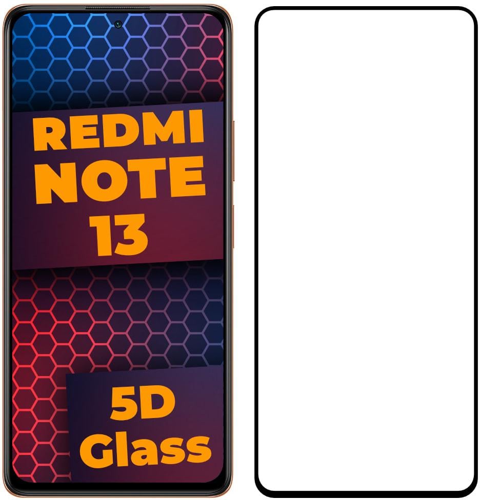 5D стекло Xiaomi Redmi Note 13 (Защитное Full Glue) Black (34806)