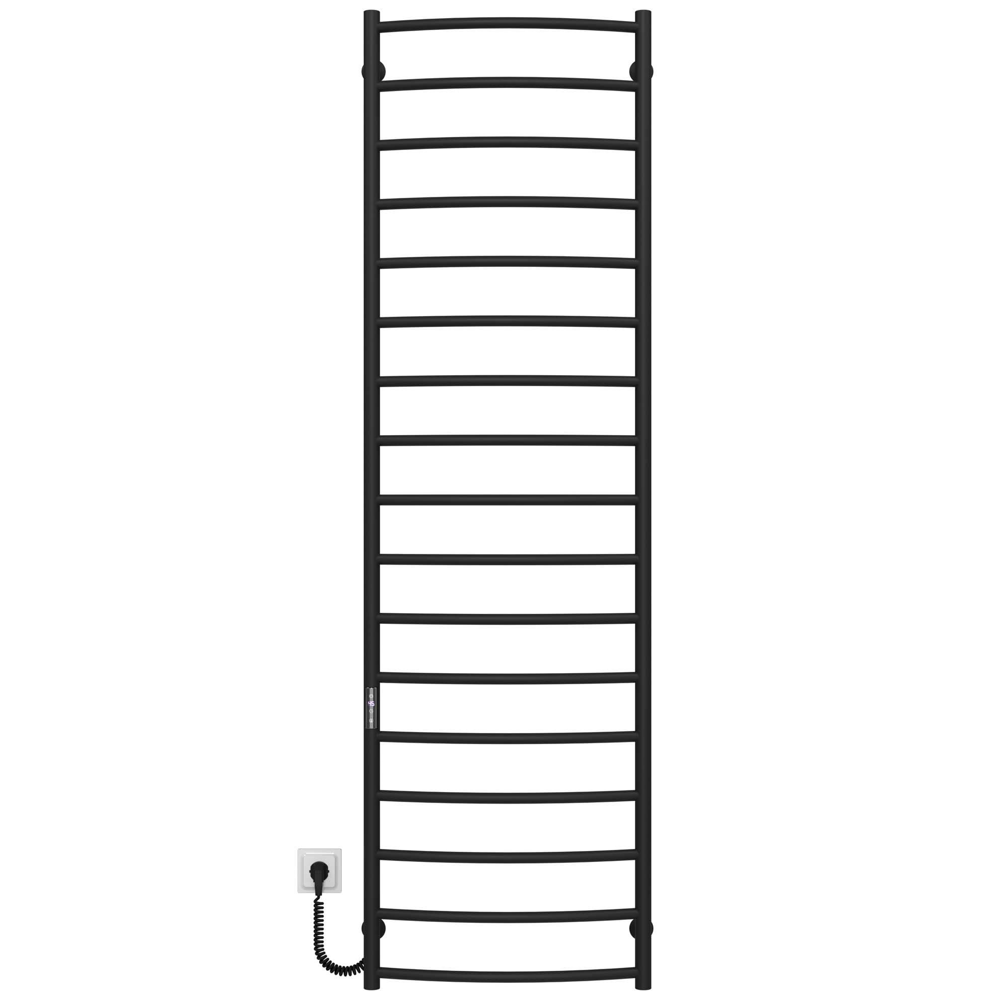 Рушникосушарка електрична Deffi Класік П17 JD03 ліве підключення нержавіюча сталь 500х1800 мм Чорний (C.DK.180.50.17.E.B.L.1)