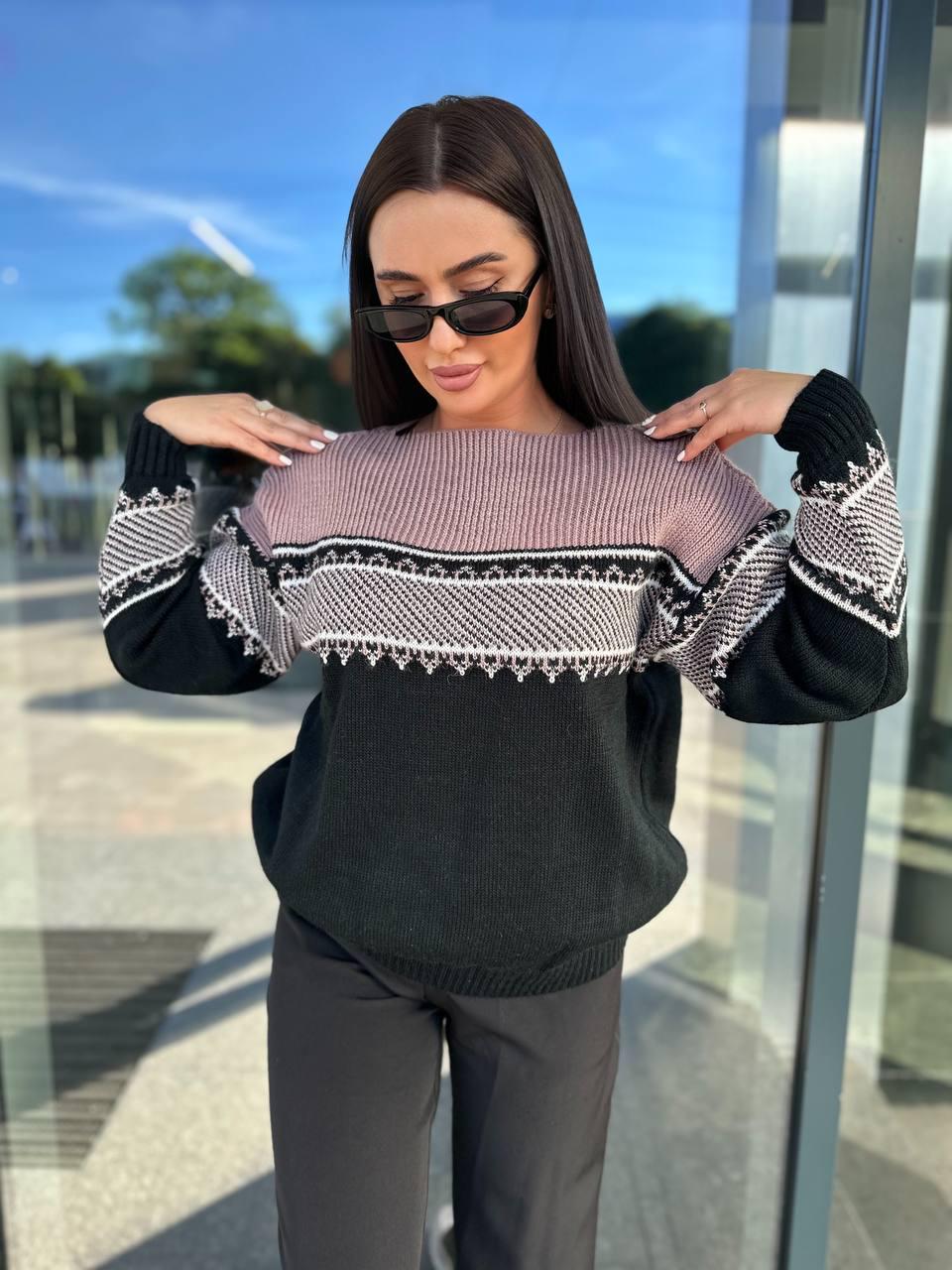 Женский свитер Миранда 44-56 мокко (2049-нс) - фото 8 Женский свитер Миранда 44-56 мокко (2049-нс) - фото 8