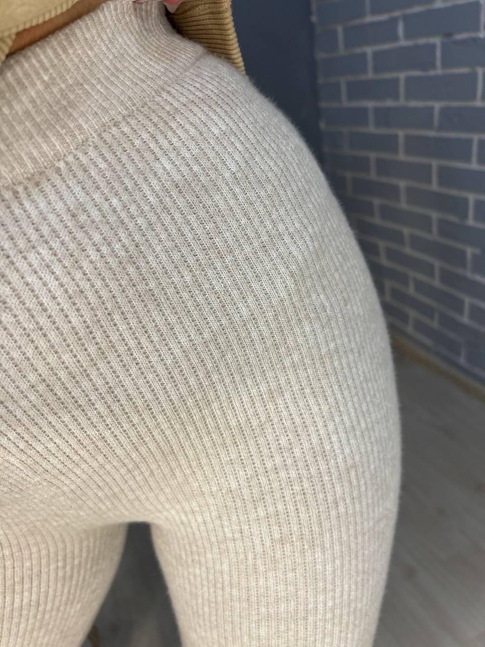 Лосины женские U 6161 вязка рубчик теплые с начесом на ангоре OS Бежевый (3180) - фото 6 Лосины женские U 6161 вязка рубчик теплые с начесом на ангоре OS Бежевый (3180) - фото 6