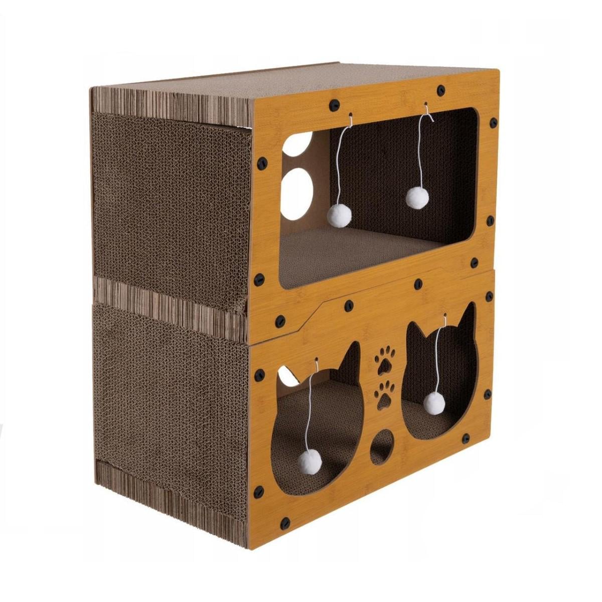 Царапка-будиночок двоповерховий для кота Purlov HDF (2814148645)