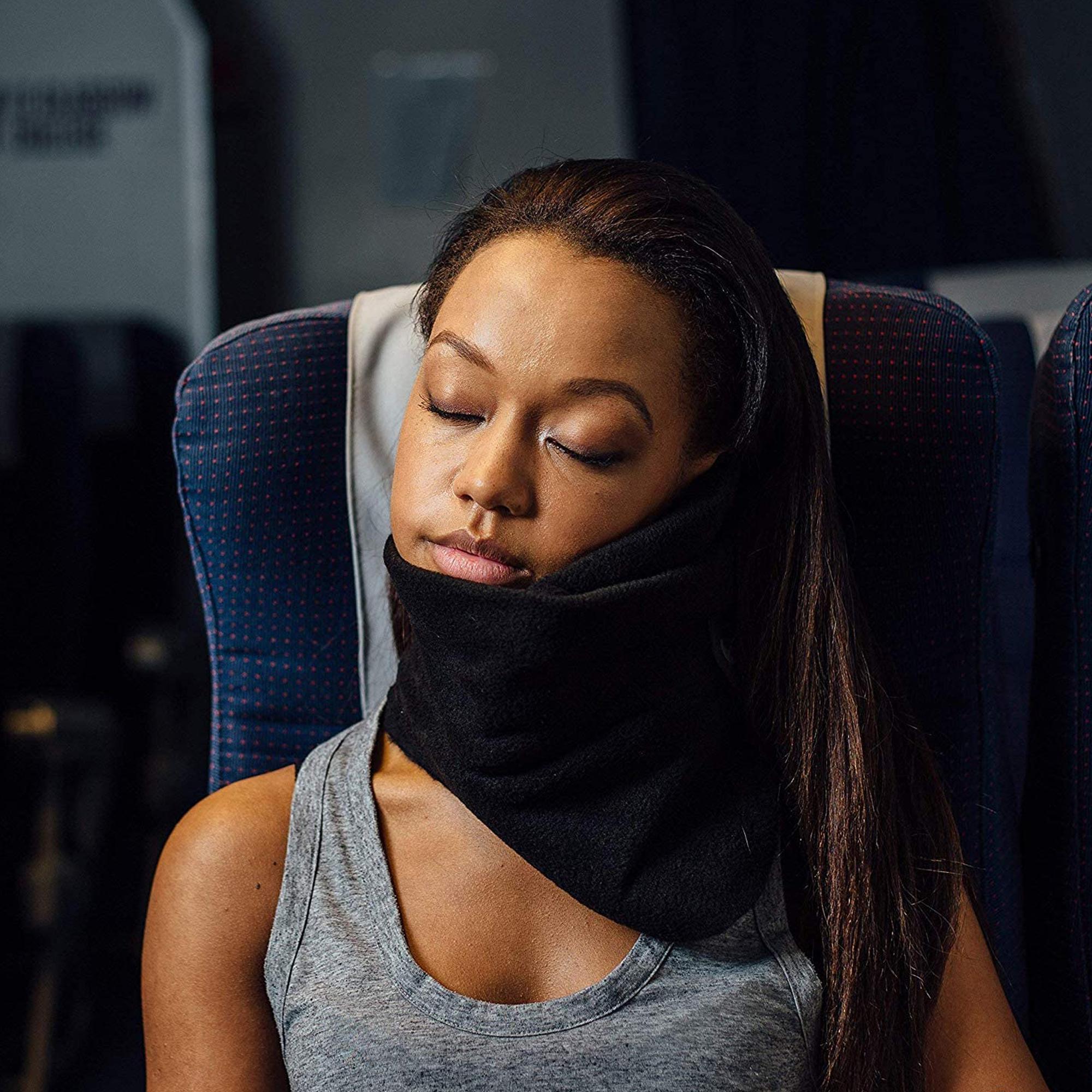 Подушка-шарф Travel Pillow для путешествий для сна Черный - фото 6