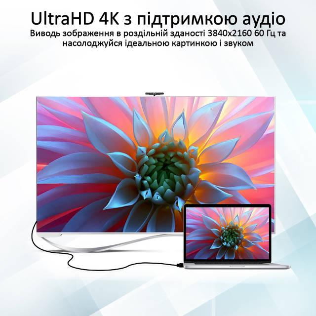 Кабель Promate ProLink4K2-10M HDMI/HDMI 4K 60 Гц 10 м Black - фото 2