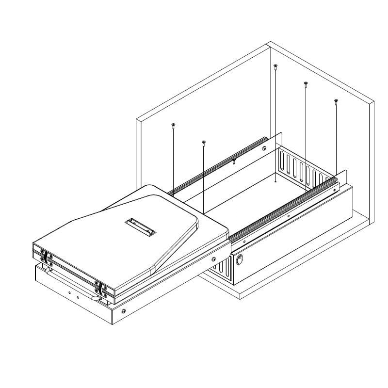 Прасувальна дошка Muller вбудована з чохлом і кошиком для праски (179050) - фото 8 Прасувальна дошка Muller вбудована з чохлом і кошиком для праски (179050) - фото 8