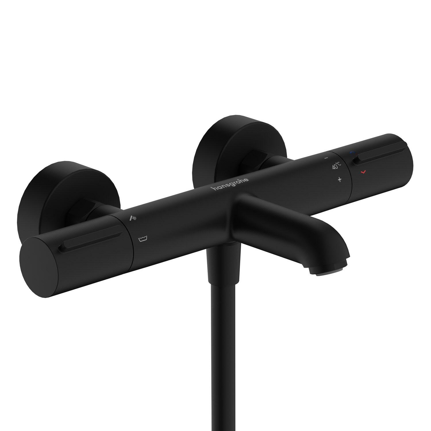 Змішувач для ванної Hansgrohe Ecostat 13347670 з термостатом Чорний (236939)