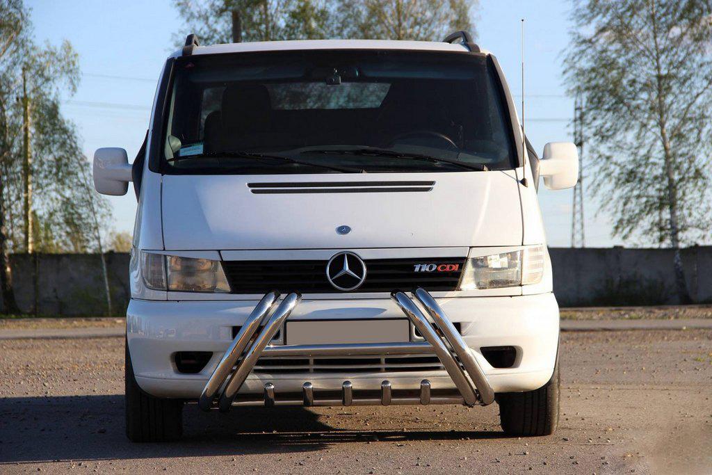 Кенгурятник WT01 CAN для Mercedes Vito W638 1996-2003 гг. нержавеющая сталь Хром