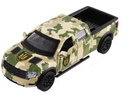 Іграшковий автомобіль модельний Ford f 150 svt raptor мілітарі 250296 (MTT-170462)