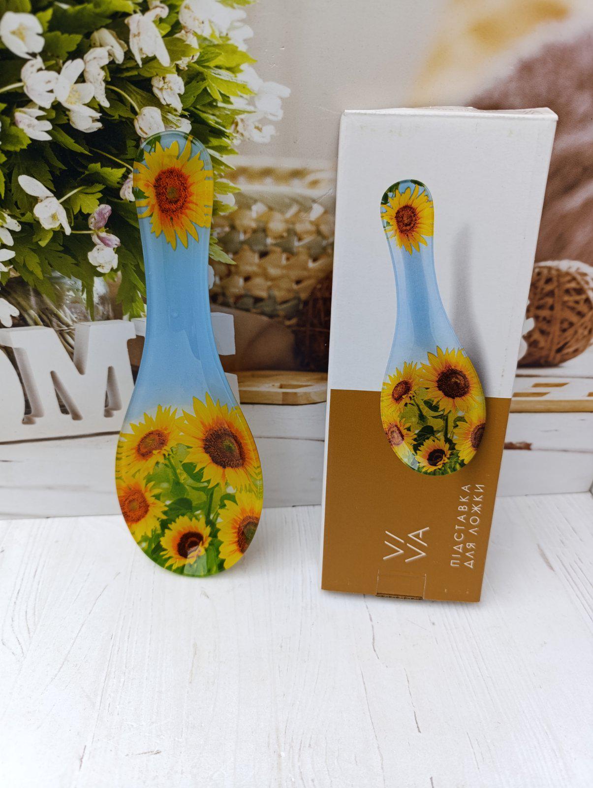 Підставка під ложку Viva SUNFLOWER скло 23 см (SP04-B) - фото 4