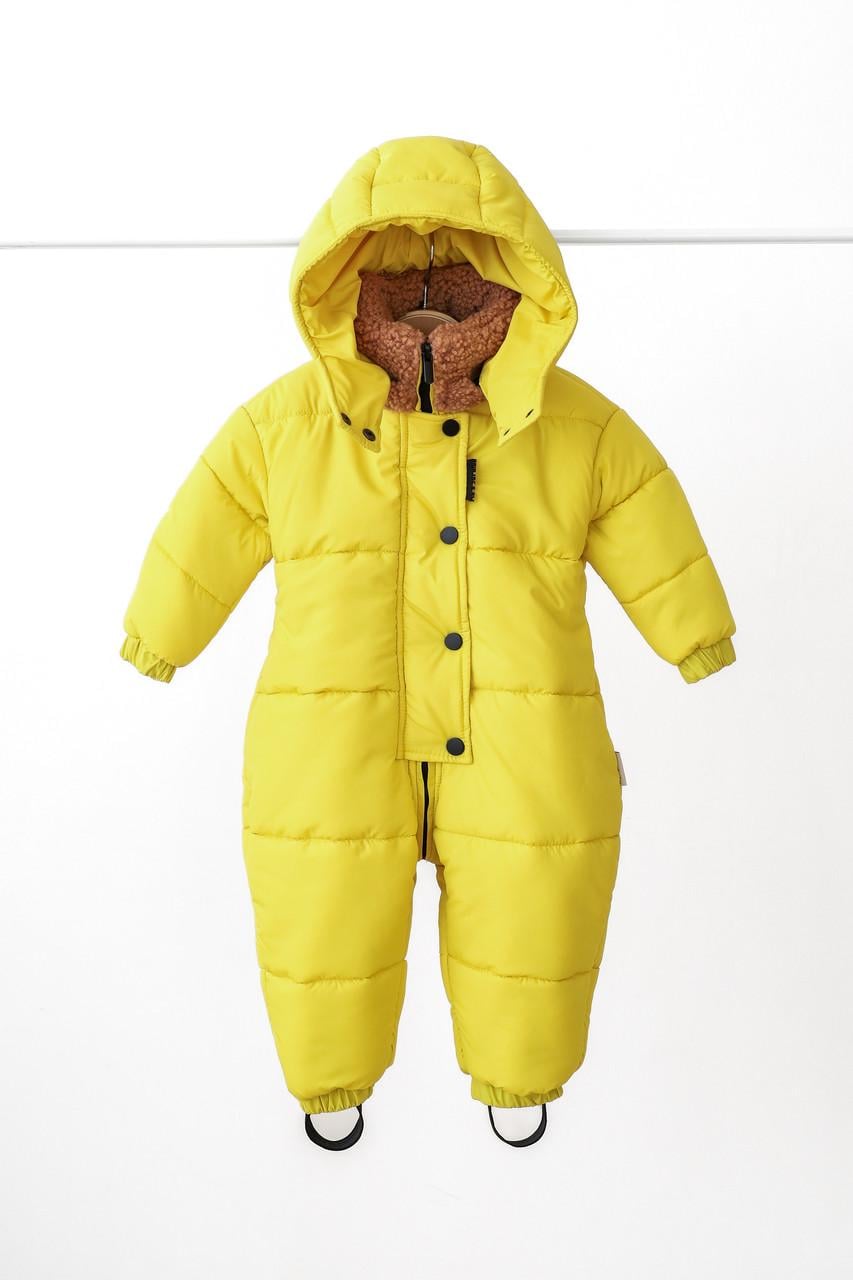 Комбінезон дитячий зимовий Mag Baby Oliver 80 см 9-12 міс. Жовтий (2372409652)