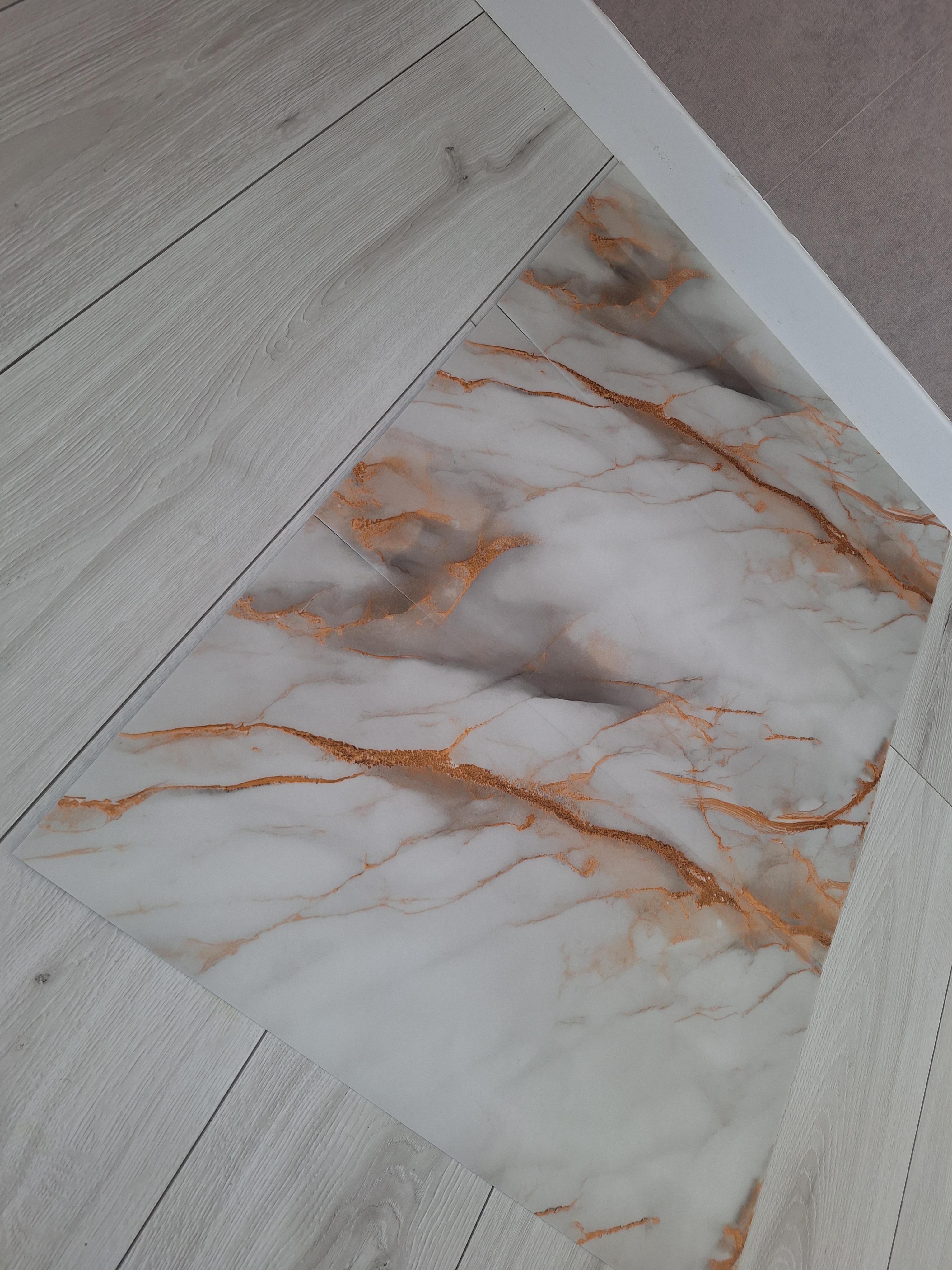 Плитка-самоклейка вінілова мармур 600х300х2 мм глянцевий (F033) - фото 3