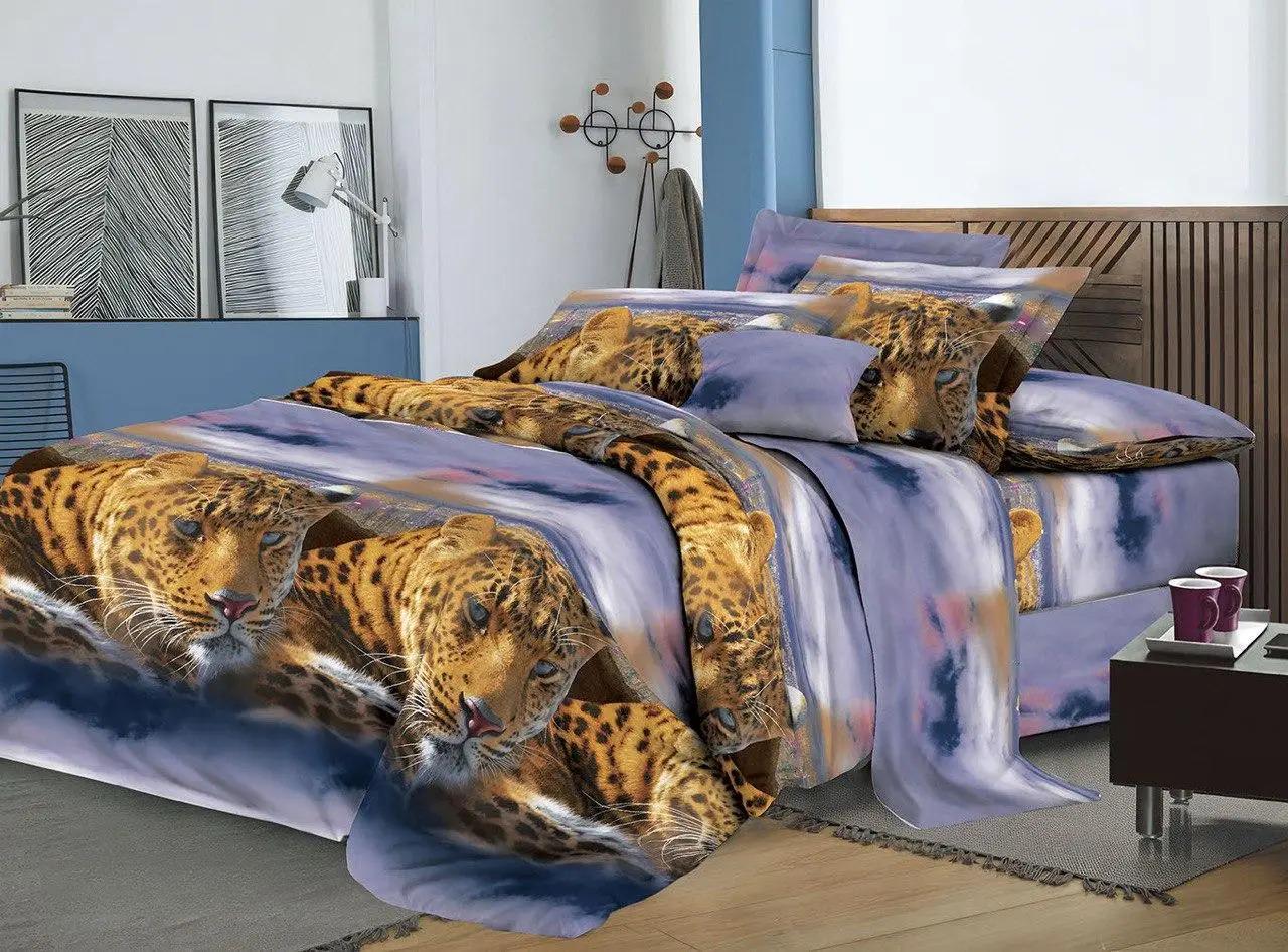 Комплект постільної білизни Леопард бязь євро 200x215 см наволочки 70x70 см (mc20347411)
