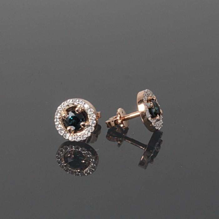 Сережки жіночі з сапфірами (1625046639)