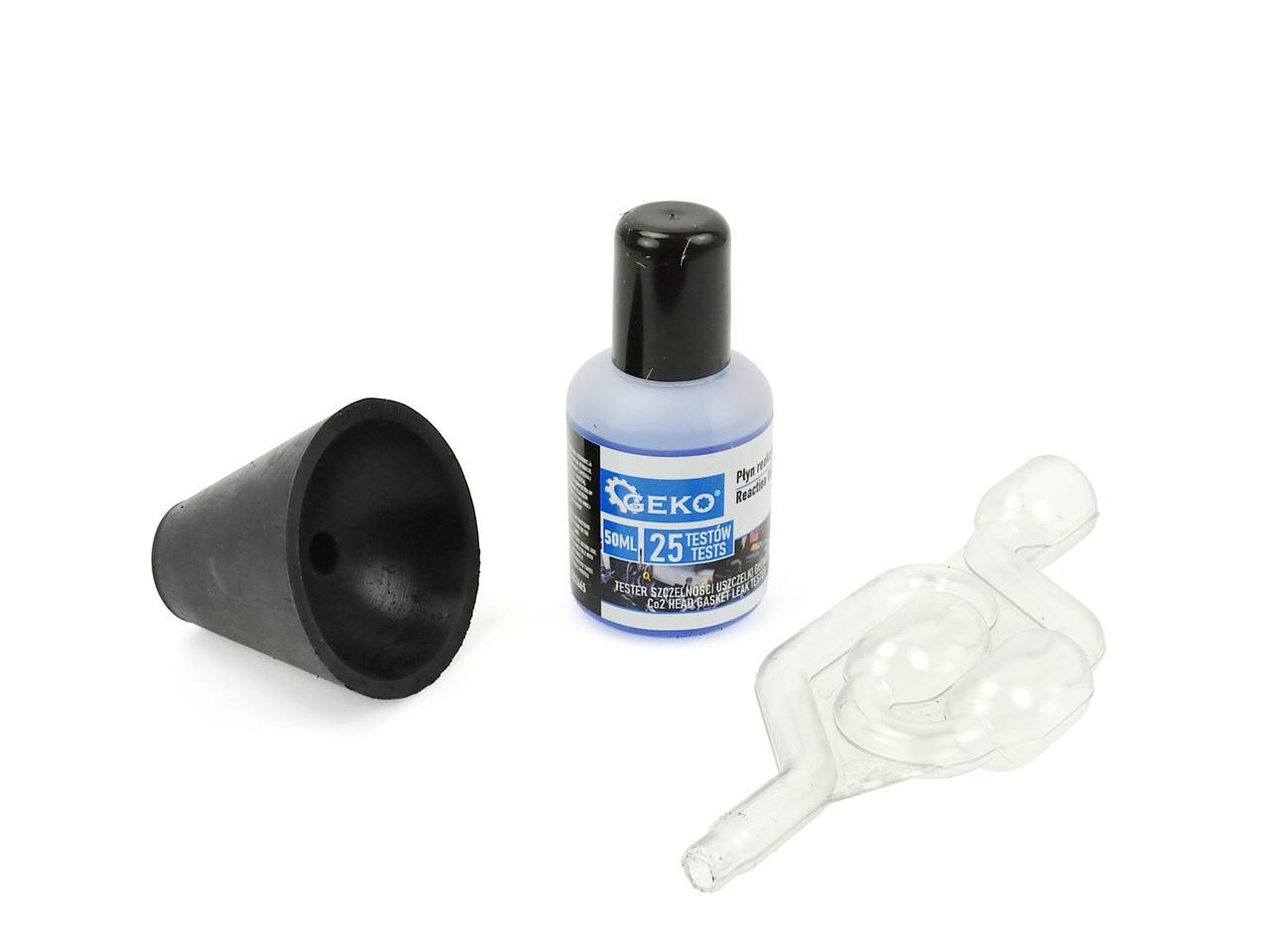 Тестер герметичности прокладки головки блока цилиндров Geko G02665 Co2 25 тестов и жидкость - фото 2 Тестер герметичности прокладки головки блока цилиндров Geko G02665 Co2 25 тестов и жидкость - фото 2