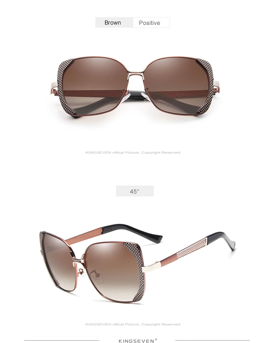 Сонцезахисні окуляри жіночі KINGSEVEN DESIGN N7011 Метелик з градієнтними лінзами Коричневий - фото 2 Сонцезахисні окуляри жіночі KINGSEVEN DESIGN N7011 Метелик з градієнтними лінзами Коричневий - фото 2