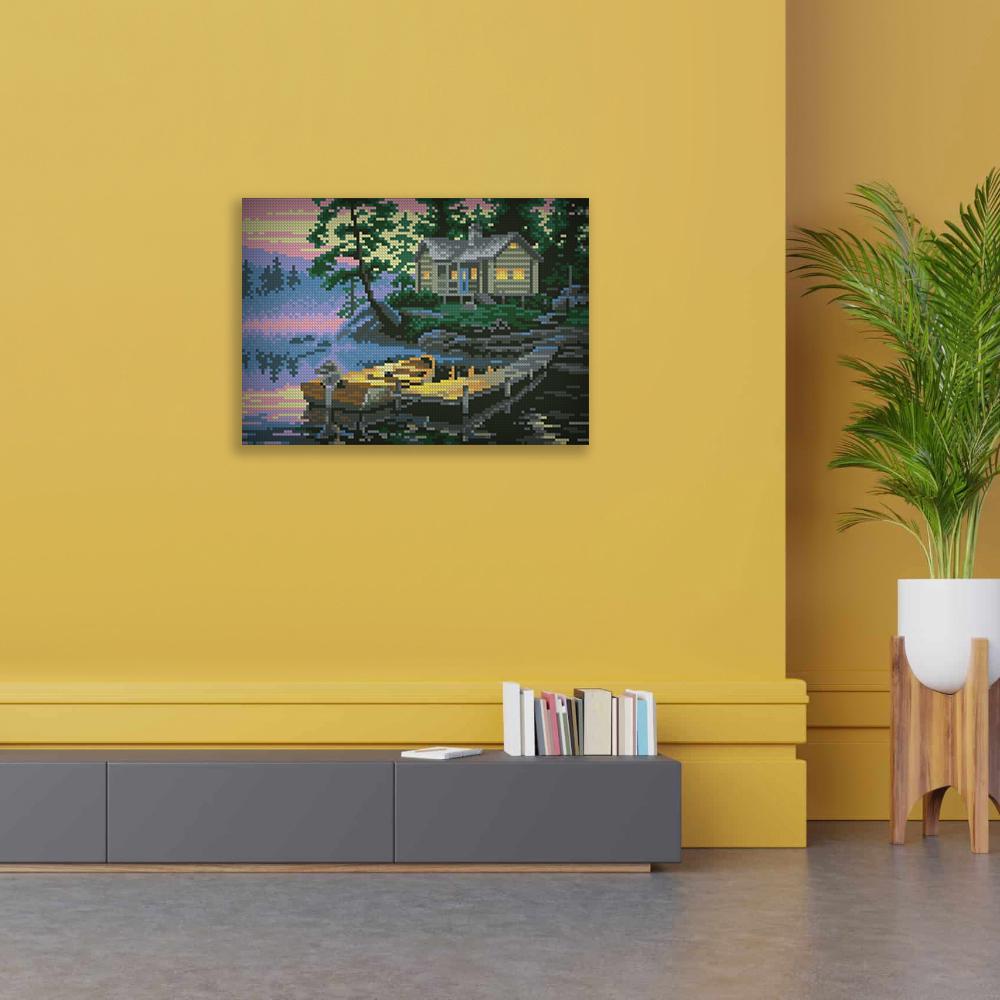 Алмазная мозаика Утро на причале 31x22 см (27371)