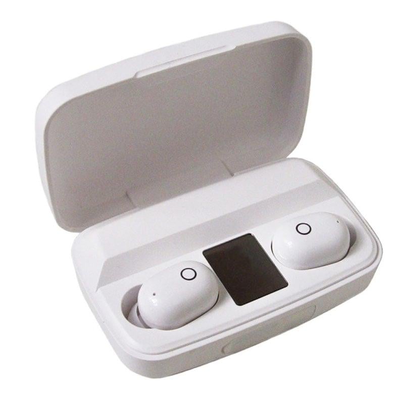 Наушники беспроводные TWS AirJ16 LED кейс-зарядка Bluetooth White (tf6872)