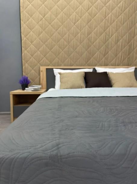 Покривало двостороннє Decorator Ultra Sonic Microfiber 220х240 см Сірий (85-035) - фото 5