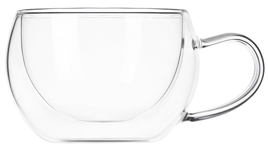 Набор чашек для латте Ardesto 2 шт 270 мл с ручками и двойными стенками (AR2627GH)