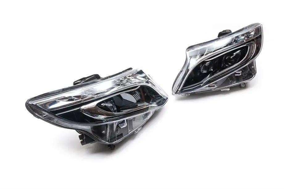 Передні фари LED V-class GBT для Mercedes Vito/V-class W447 2014-м. полікарбонат 2 шт. Хром