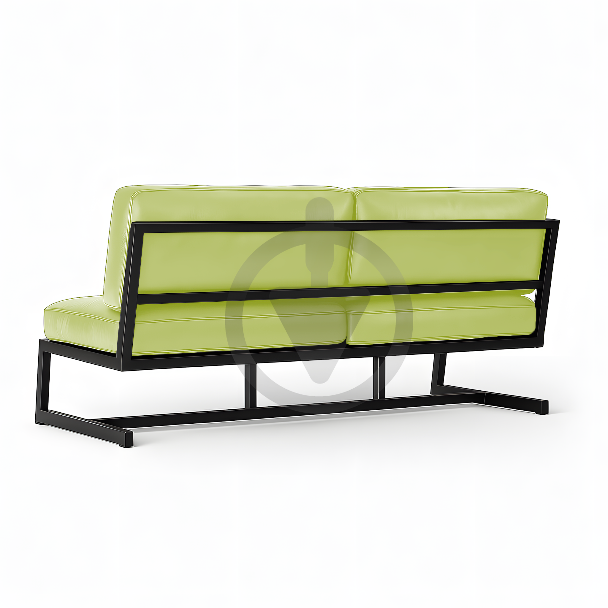 Диван металлический AVVS Атлас лофт экокожа 126 см Салатовый - фото 3