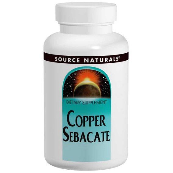 Микроэлемент Медь Source Naturals Copper Sebacate 22 мг 120 Tabs