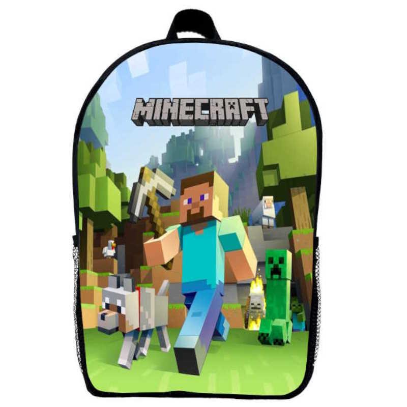 Школьный рюкзак детский с принтом Minecraft M015 29х21х9 см 5 л Черный (2181713731)