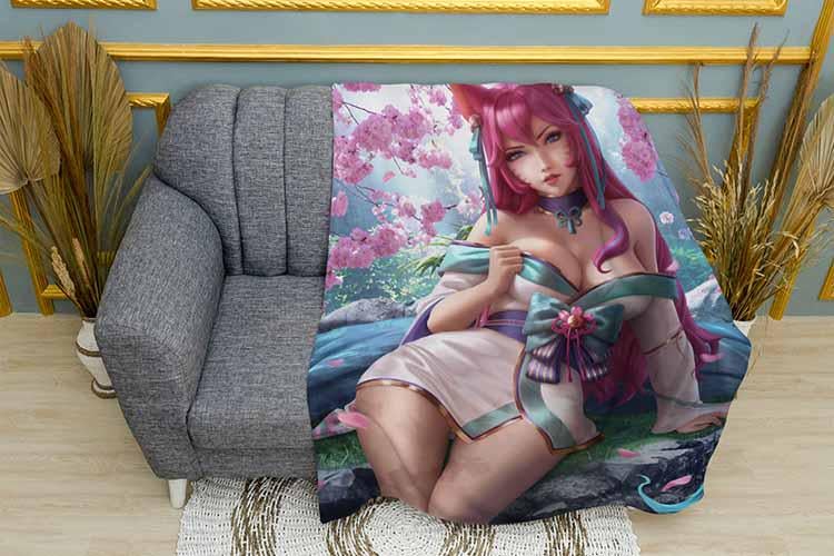 Плед Fox girl in a kimono Аnime плюш двухслойный 135х150 см (113046-2) Плед Fox girl in a kimono Аnime плюш двухслойный 135х150 см (113046-2)