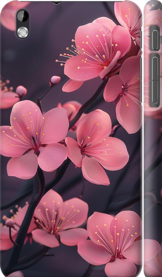 Чехол на HTC Desire 816 Пурпурная сакура (6075m-169-42517)