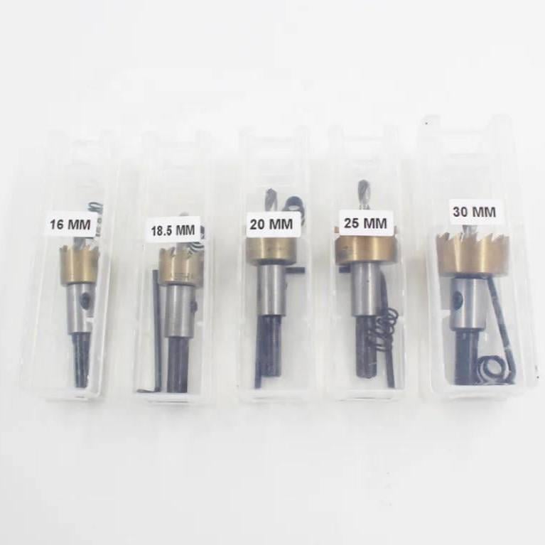 Набір коронок свердел зі швидкорізальної сталі для металу дерева пластику 16-30 мм 5 шт (H541) - фото 8