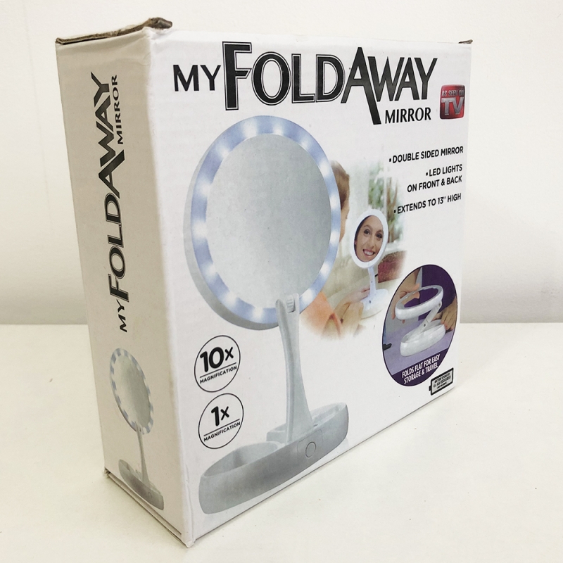 Зеркало складное My Fold Away Mirror для макияжа с LED подсветкой White (tf4484) - фото 7