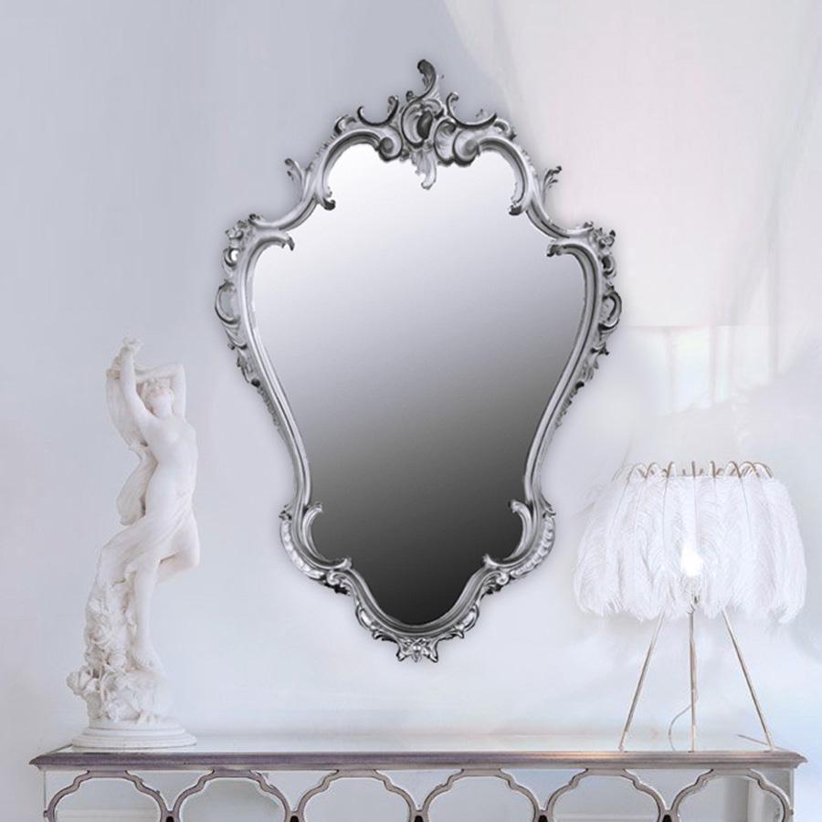 Зеркало с рамой MiroMark Ренессанс пластик Серебристый (MR-88-SL) - фото 2 Зеркало с рамой MiroMark Ренессанс пластик Серебристый (MR-88-SL) - фото 2