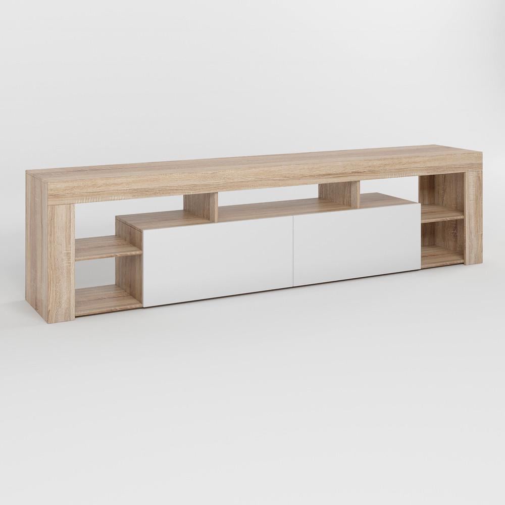 Тумба под телевизор с 5 полками М-Зон Джеко 200 Сонома/Нимфея Альба (MZN-031038) Тумба под телевизор с 5 полками М-Зон Джеко 200 Сонома/Нимфея Альба (MZN-031038)