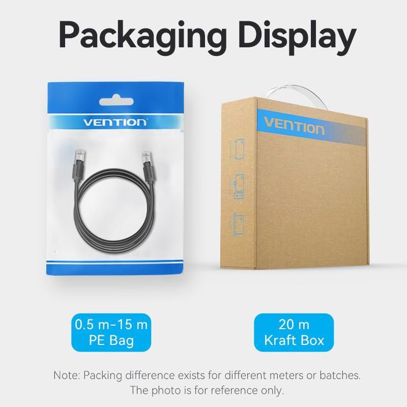 Интернет-кабель Vention Cat.8 SFTP 40 Гбит/с 2000 МГц Lan RJ45 RJ 45 15 м Черный (IKKBN) - фото 16 Интернет-кабель Vention Cat.8 SFTP 40 Гбит/с 2000 МГц Lan RJ45 RJ 45 15 м Черный (IKKBN) - фото 16