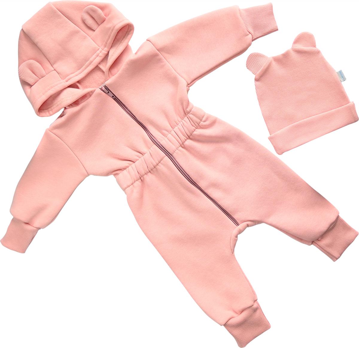 Комбинезон и шапочка Dexter's D2140-10 демисезонные 74 см Персиковый