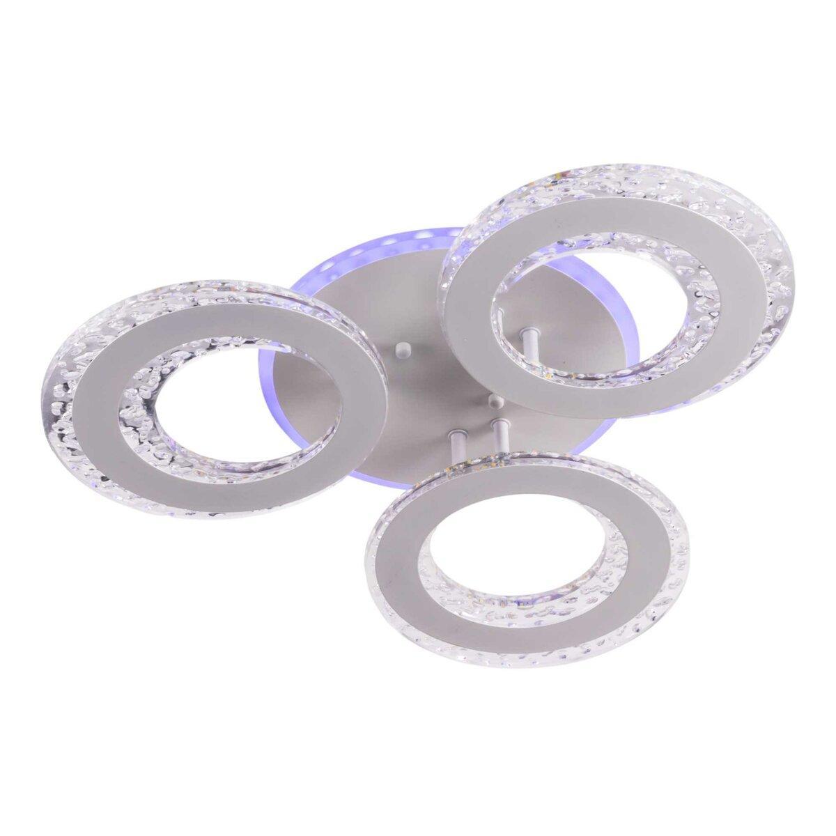 Люстра светодиодная Sirius на три плафона 121W 3000-6500К Белый (LI8423/3 WH RGB 114W+7W)