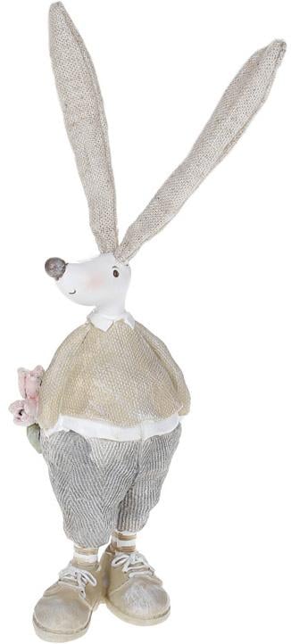 Декоративная статуэтка Заяц с тюльпанами 9х7х28 см полистоун (BD-831-842)