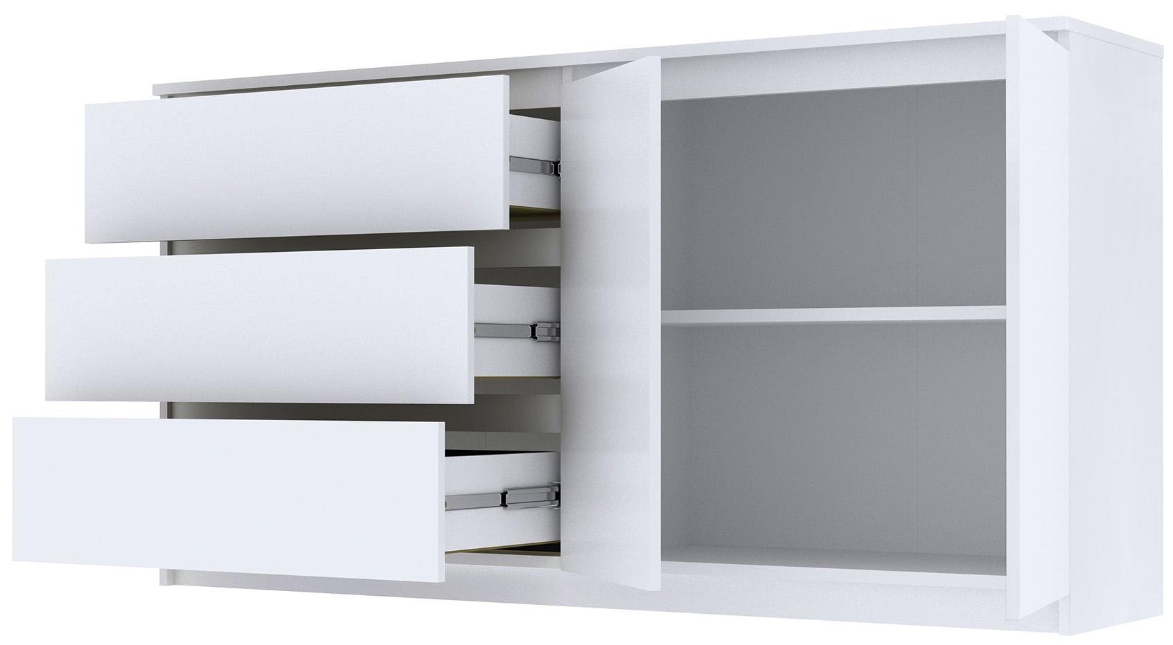 Комод Майстер Форм Брайт лівосторонній 1580х376х730 мм Білий (20222) - фото 3