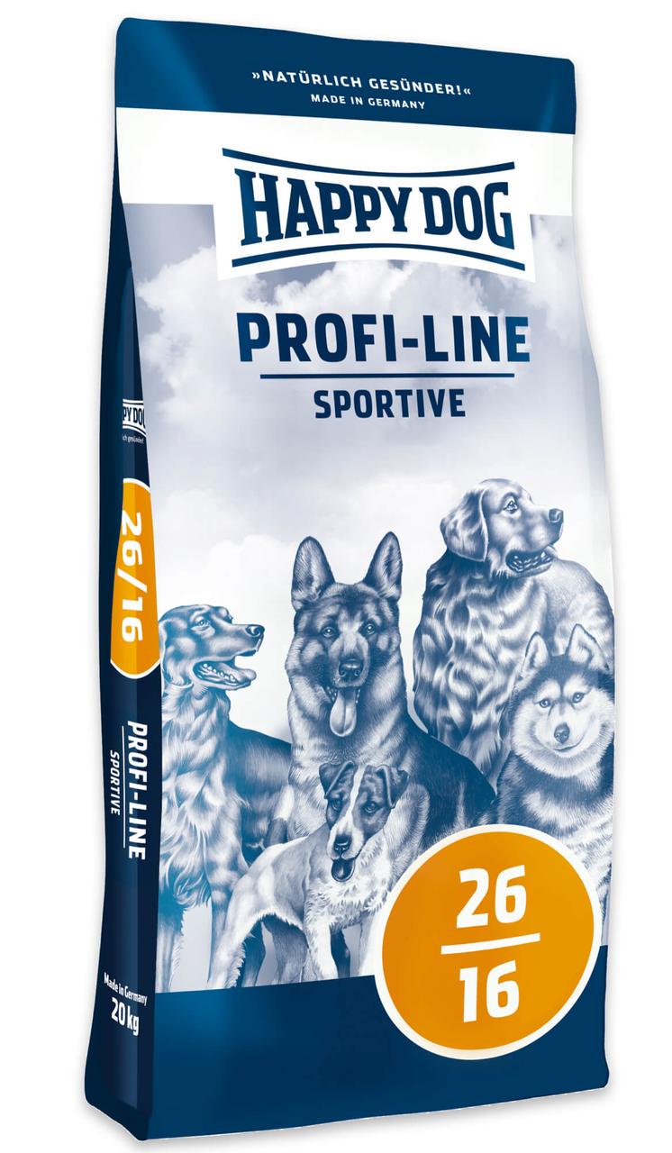 Корм сухой для взрослых собак Happy Dog Profi Sportive 26/16 с говядиной/птицей и рыбой 20 кг