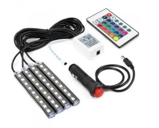 Светодиодная RGB LED подсветка в салон автомобиля на пульте управления (1113)