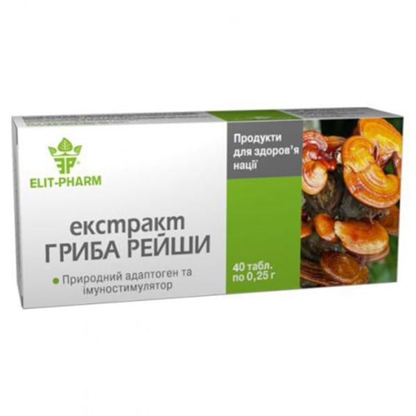 Грибний комплекс Elit-Pharm Екстракт гриба Рейши 40 табл. (000025370)