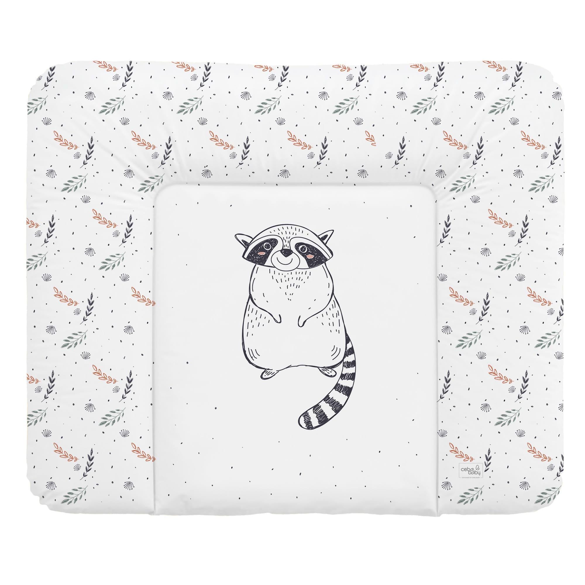 Матрас пеленальный Cebababy Retro Autumn W-134-000-636 Raccoon 85x72 см Белый
